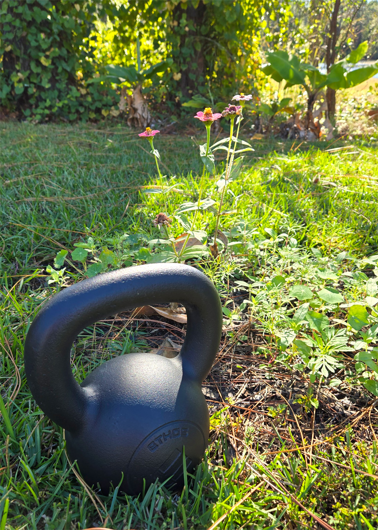 kettlebell in the sunshine